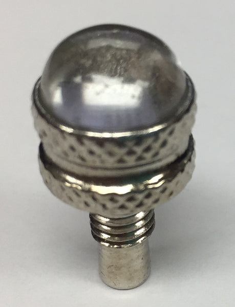 Rhodium Polish Domed Tip - Clear Quartz 11mm