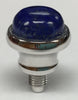 Rhodium Polish Domed Tip - Lapis Lazuli (16mm)